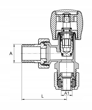 Pex Radiator Valve Angle 16X1/2 Supply