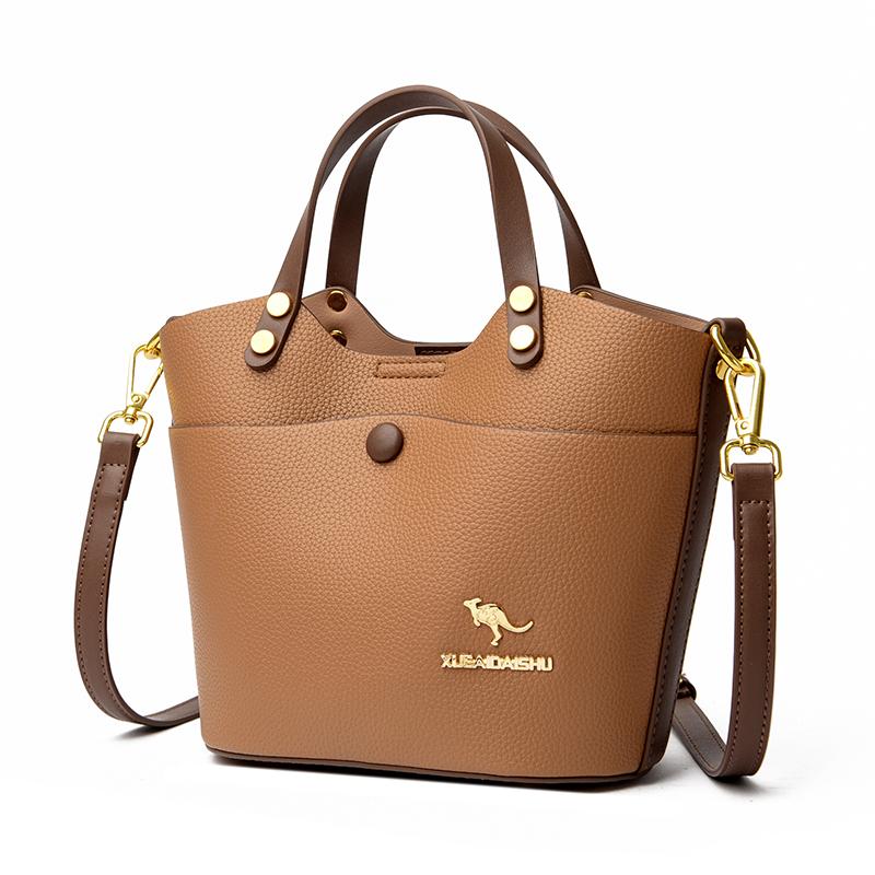 

Кожаная сумка для женщин женская сумка-ведро сумка через плечо сумка через плечо высокое качество модный дизайнер новый