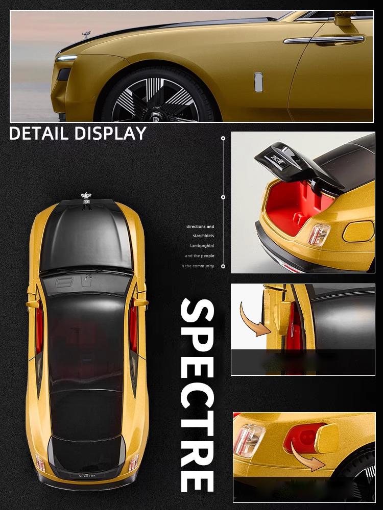1:24 Rolls Royce Spectre Alloy Diecast Model Car Sound & Light Collection Gifts Christmas Present For Boyfriend Birthday Gifts