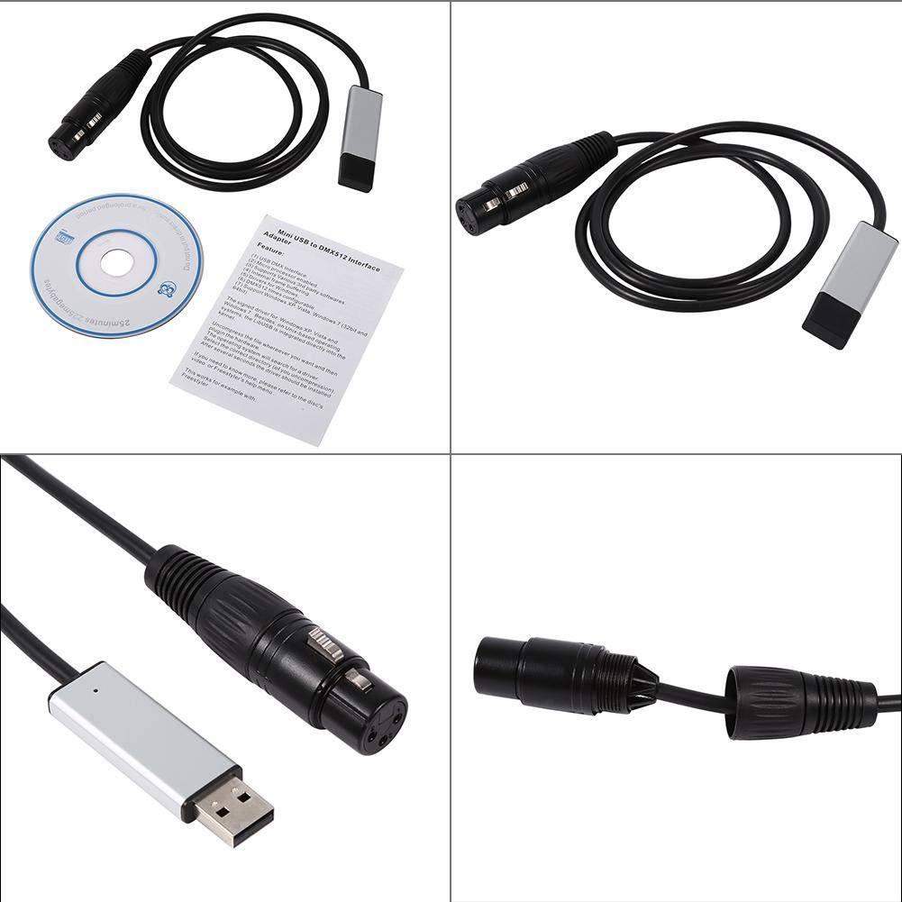 Mini USB to DMX Interface Adapter Controller DMX512 Computer Stage Lighting Controllers Dimmer