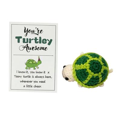 1PC Wool Knitting Doll Crochet Turtle Soft Cotton Yarn Desk or Car Accessory Perfect Gift Handmade