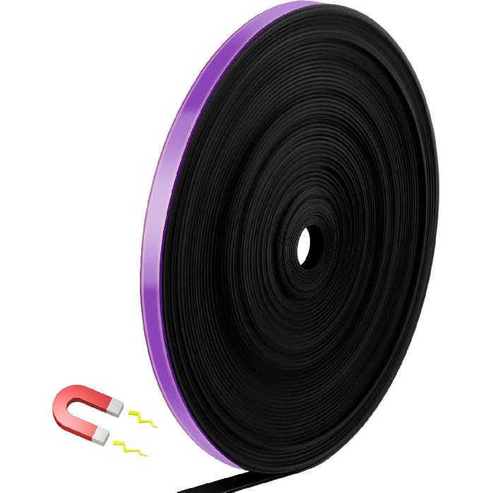 Magnetic Tape Roll Thin Strips, 0.39 Inch x 33 Feet Magnetic Board Dividers Whiteboard Graphic Decorative Tape Marking Line for Classroom Office Art