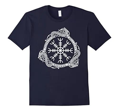 Norse Myth Vegvisir Compass Rune TShirt 100 Cotton ONeck Summer Short Sleeve Casual Mens Tshirt Size S3XL