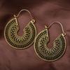New Vintage Ethnic Hollow Flower Gypsy Dangle Trible Earring for Women Fashion Indian Jewelry Gifts