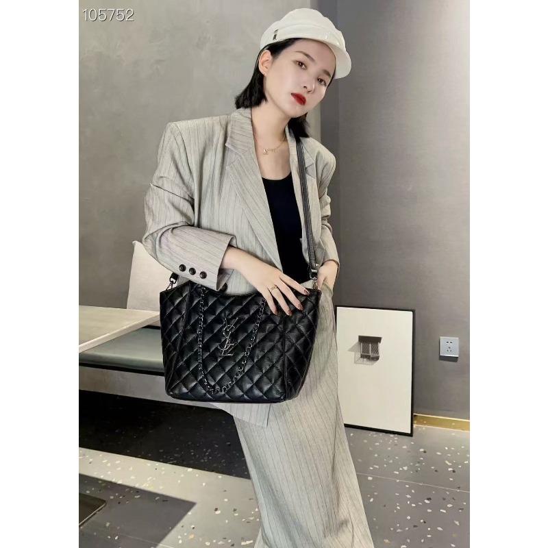 Kadınlar için Trend Lingge Büyük Kapasiteli Tote Çanta, Yeni Moda ve Üst Düzey Hakiki Deri Omuz Çapraz Çanta