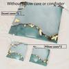 3ocs Bedding Set Green Gilding Marble Texture Print Cozy Duvet Cover Set King Queen Twin Single Size Birthday Gift Bedroom Decor