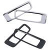 2pcs For Jeep Wrangler JL 2018     Front Hood Air Vent Frame Covers Carbon Fiber Look/Silver Decorative Parts