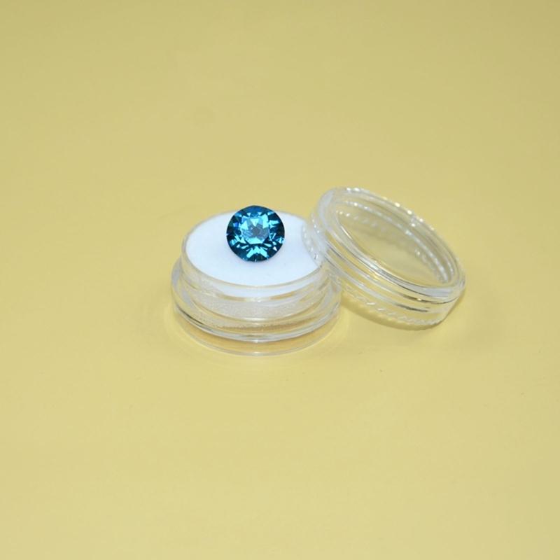 Pack of 15 Small Acrylic Gem Display Boxes with Rotating Lid Round Acrylic Containers for Neat and Secure Storage