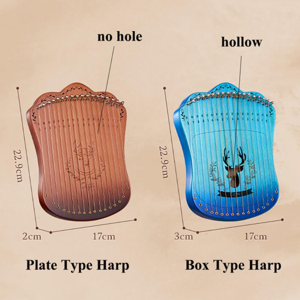 17 Strings Harp Portable Professional Musical Instruments Beginners Miniature Stringed Instrument Harp Festival Gift