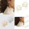 Face Trendy Alloy Earrings Fashionable Geometric Design Street Style Jewelry