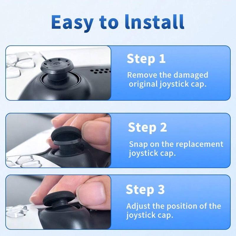 Repair Cap for PS4/PS5 Controller Joysticks - Easy Install, No Disassembly Needed