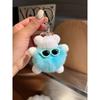 Cute Rex Rabbit Hair Small Coal Ball Bag Pendant School Bag Ugly Eyed Doll Pendant Cartoon Doll Car Keychain