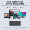 Bluetooth-tastatur for Windows Android IOS-telefon iPad Oppladbart trådløst tastatur med sammenleggbar berøringsplate