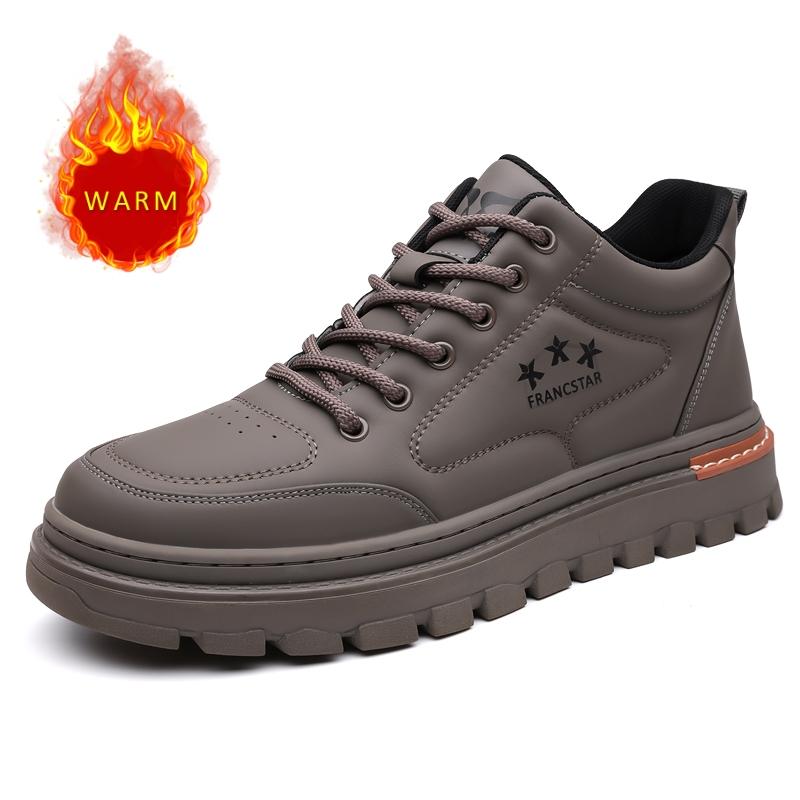 

Модные дизайнерские новые мужские туфли на толстой подошве, увеличивающие рост, являются лидерами продаж зимой с плюшевой хлопковой обувью для мужской повседневной обуви 38