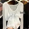 White Layered Modal Slouchy T-Shirt: Long-Sleeve, Slim Fit, Sheer, Sun Protection, Autumn/Winter.