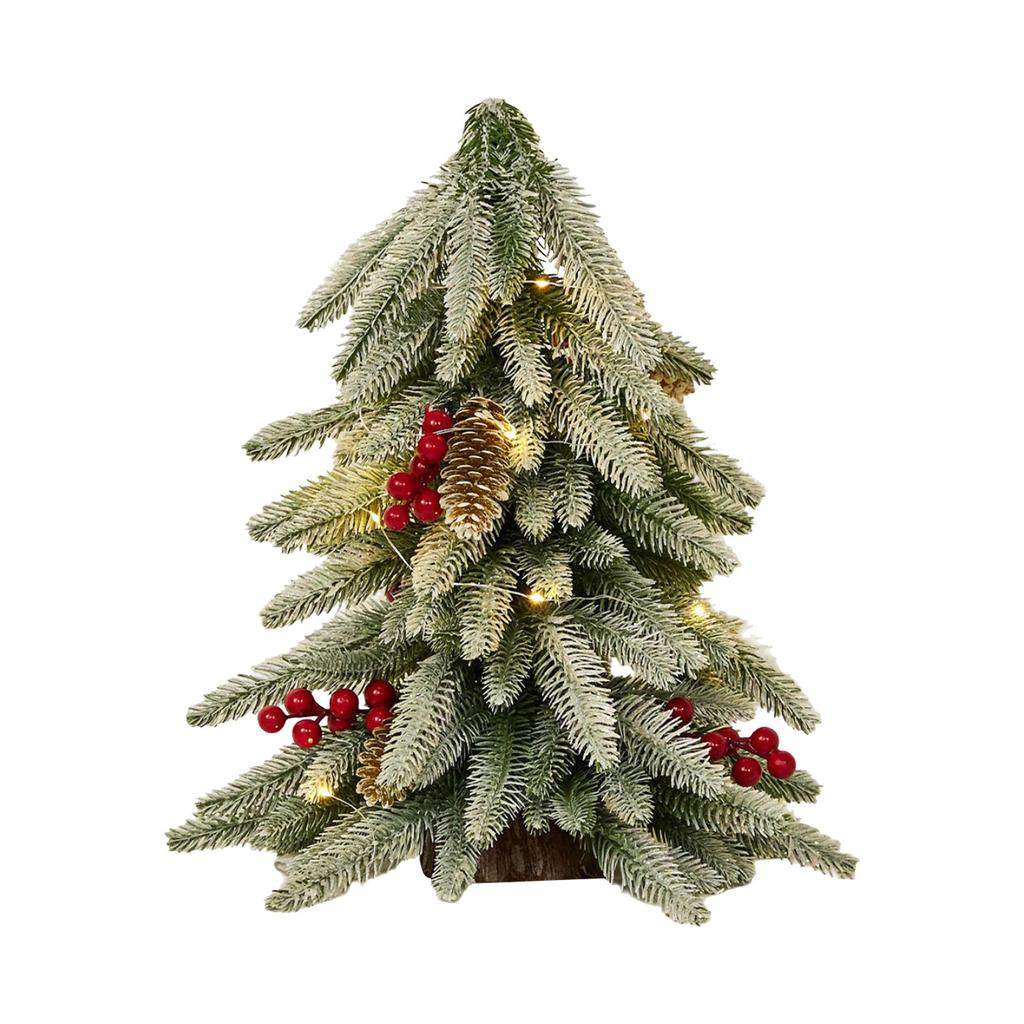 Christmas Tree Inverted Binding Simulated Nobel  40CM Small Tree Desktop Decoration-Original Color Band Lamp  (with Accessories)