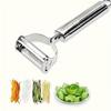 Stainless Steel Potato Peeler Julienne Slicer Fruit Vegetable Shredder Serrated Blade Manual Kitchen Tool for Carrots and Cucumbers