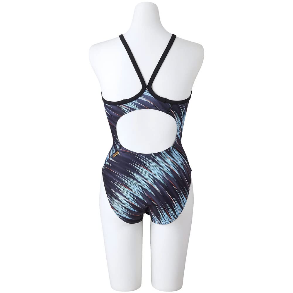 MIZUNO Medium Size Size for Competitive and Training Swims Women's Exersuit, Cut, N2MAA271, XS, Black/Turquoise, 92,