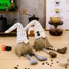 Leg Hanging Enchanting Coffee Gnome Character In Soft Polyester For Styling Home