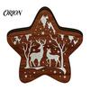 Unique Christmas Gifts 3D Wooden LED Night Light, Hollow Carved Tabletop Decor Seasonal with Warm Glow, Festive Holiday Home And Office Decoration