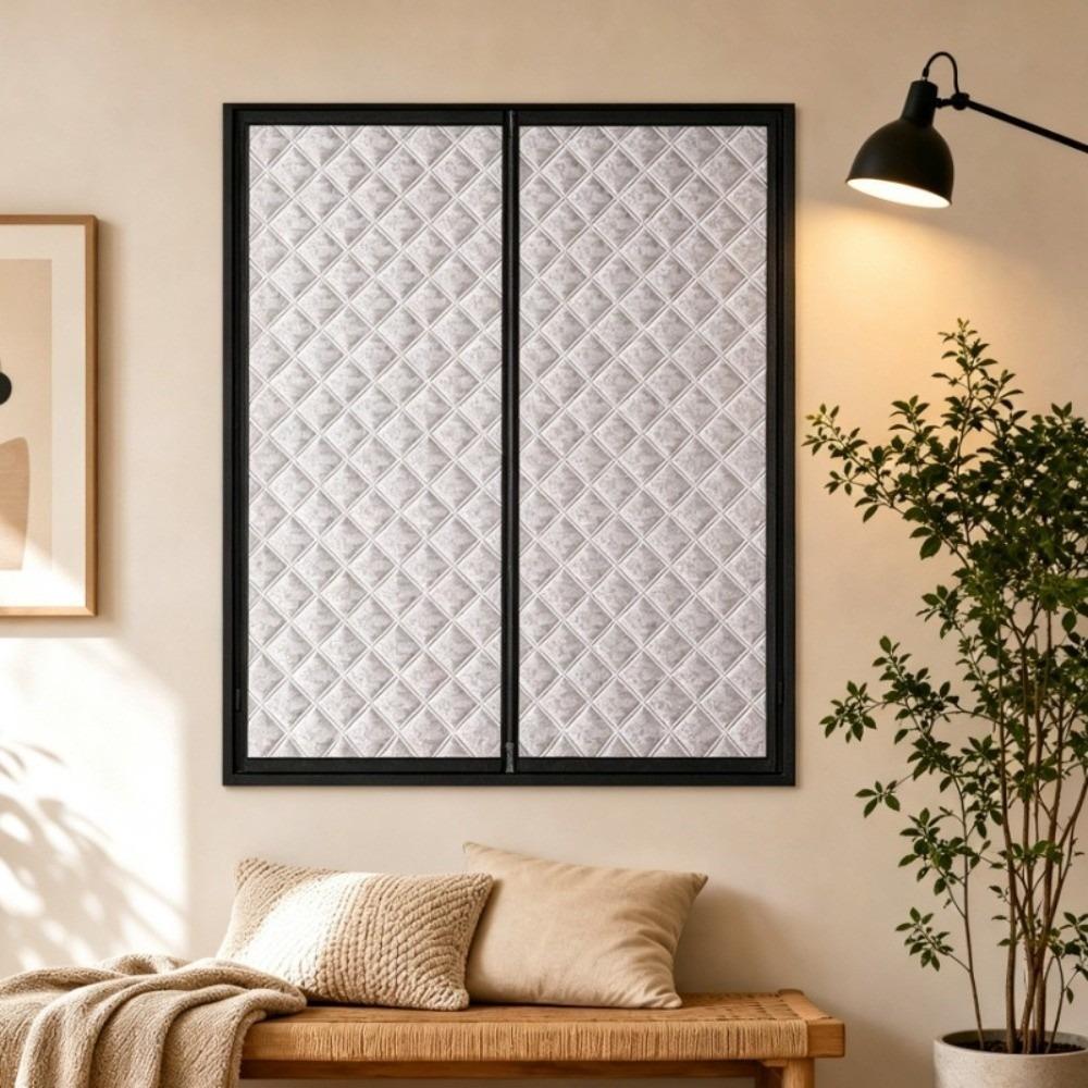 Thickened Material Windproof Curtains With Zipper Cold Proof Curtains Bedroom Use