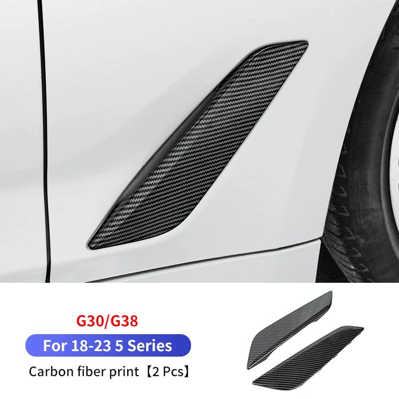 

2025 Hot For BMW G30 G38 2018-2023 Carbon Fiber Car Side Wing Air Flow Fender Grill Outlet Intake Vent Cover Air Outlet Trim Rep