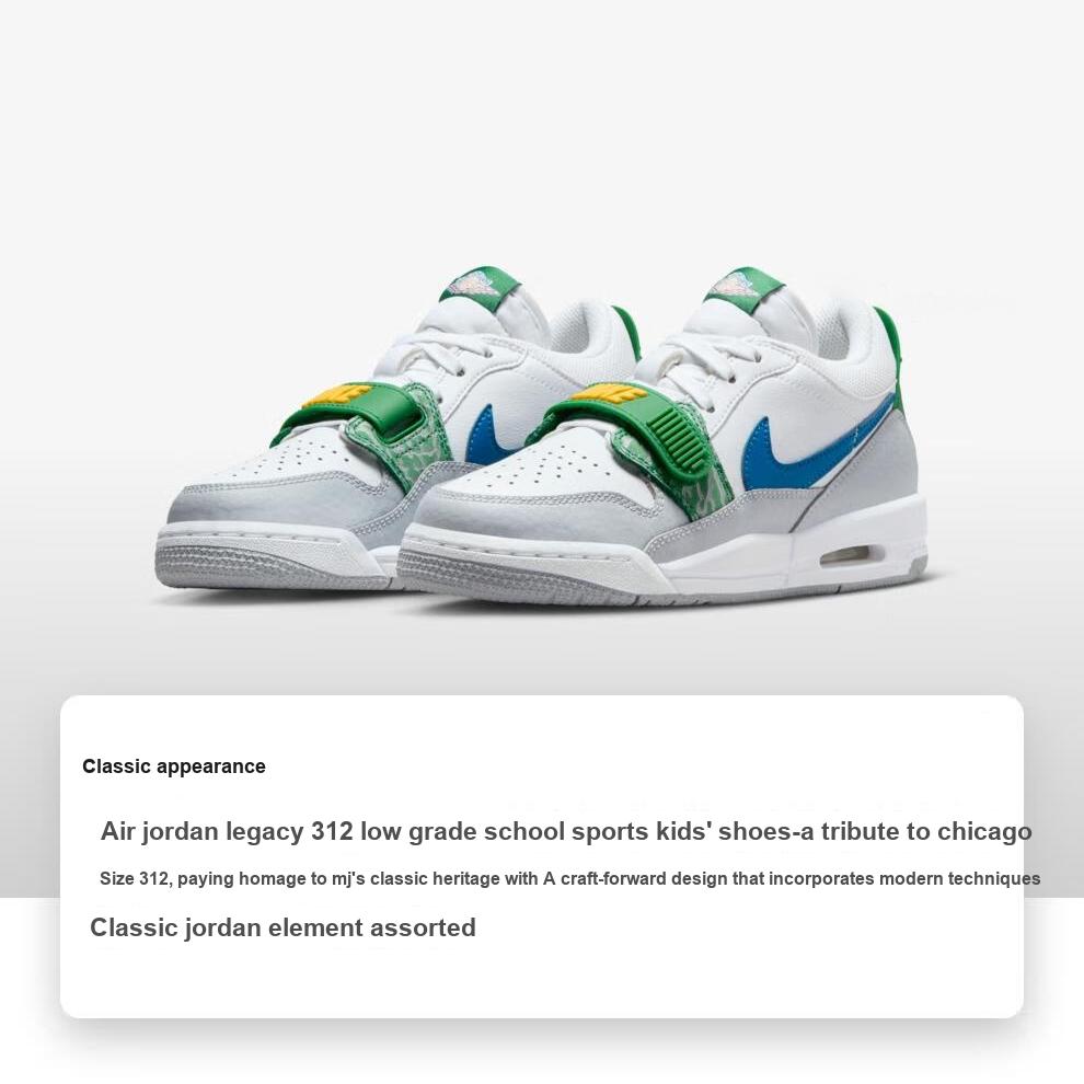 New Air Jordan Legacy 312 Low GS 'White Pine Industrial Blue' CD9054-140