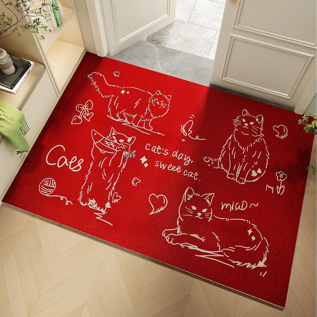 Cartoon Non-Slip Floor Mat: Durable, Mud Scraper, Easy-to-Clean Entrance Mat