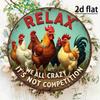 Vintage Chicken Aluminum Wall Art Funny Farmhouse Kitchen Sign Home Decor