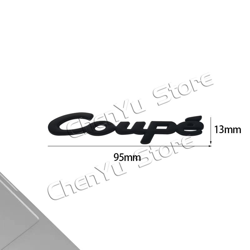 For Coupe Metal Emblem Opel Fiat Abarth Hyundai Toyota Mini Cooper Subaru Nissan Volvo 3D Decals Sticker Rear Trunk Badge Logo
