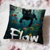 Cartoon Movie F-Flow Cushion Cover Premium Comfort Reversible Pillow Cove -Two In One Design for Any Room & Car Interior