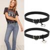 New A Women's Leather Wide Belt With A Golden Heart Buckle Retro Tied Belt For Jeans Has An Elegant Style