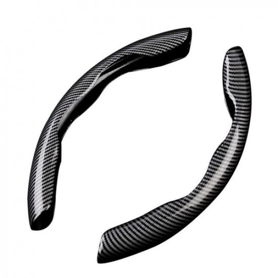Carbon Fiber Look Car Steering Wheel Booster Non-Slip Cover Trim Accessories