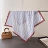 Geometric Corrugated Pure Cotton Small Square Scarf High-end Printed Silk Scarf Headscarf Shawl Scarf Women's Professional Scarf Scarf Scarf