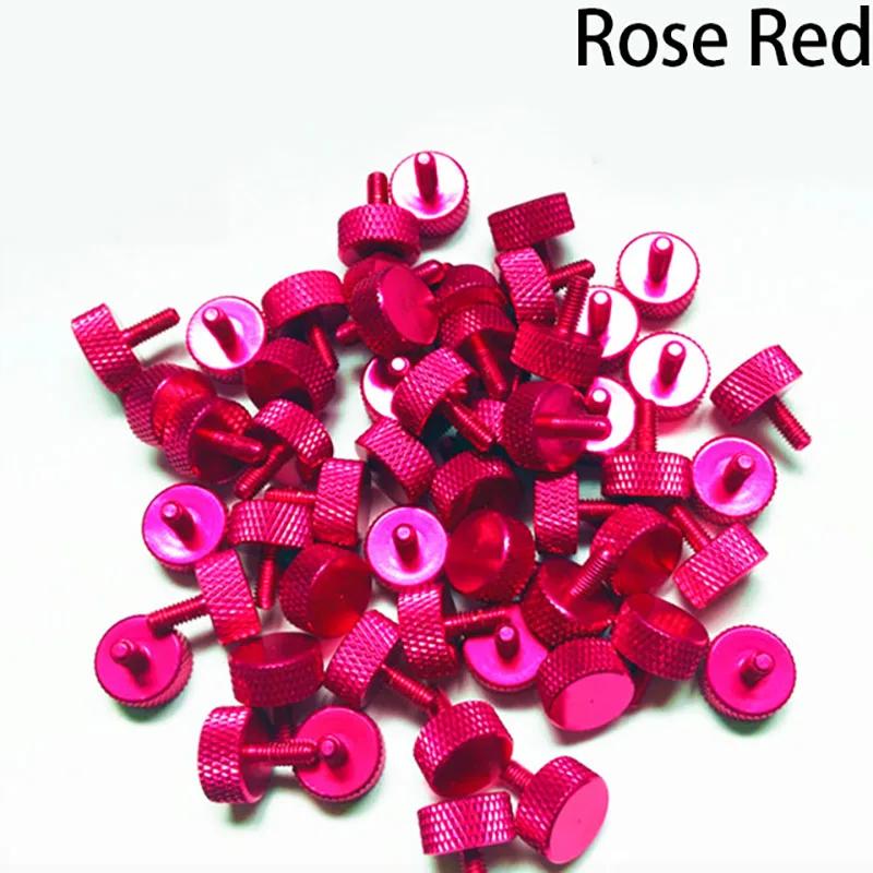 2pcs M3 M3.5 M4 M6 Colourful Aluminum Alloy Thumb Screw Flat Cylindrical Head Hand Tighten Bolt DIY Computer Case Anodizing