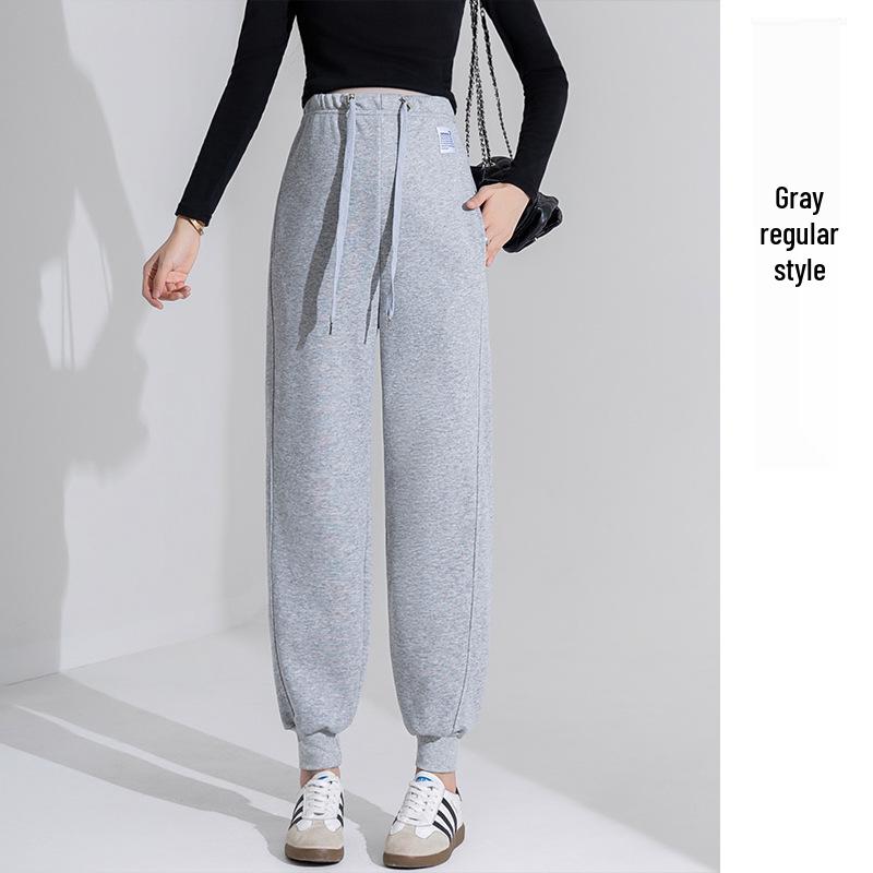 2026 Spring/Autumn Maternity Jogger Pants - Plus Velvet Thick, No Belly Support, Adjustable Casual Sweatpants XL