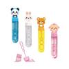 Japanese Product Shabondama Mini Animal Bubble Stick 3-Ring Set (4 Types, 4 Sticks) with Bubble Solution