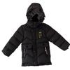 Boys' Winter 2024 Mid-Length Cotton Coat: Korean Style, Thickened, Fleece-Lined, Big Fur Collar, for Small and Medium Children.