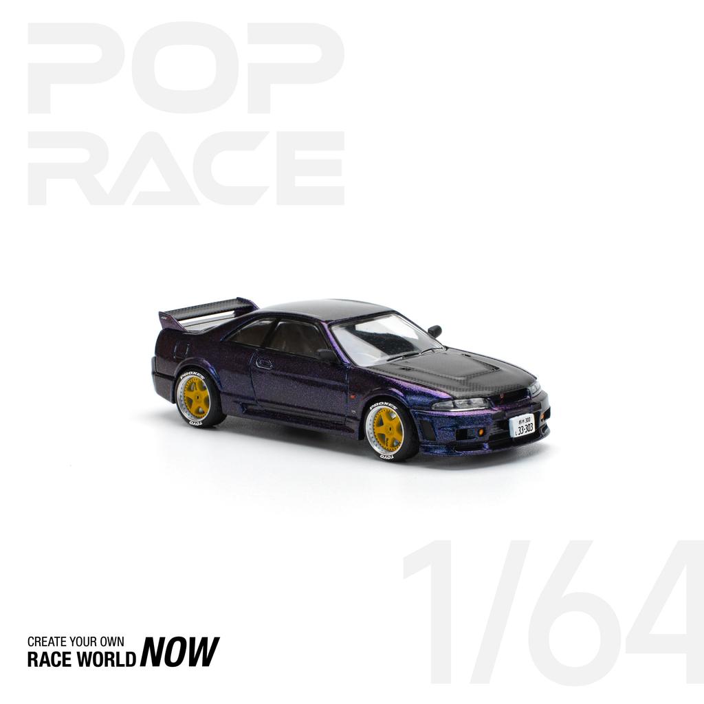 POP RACE Scale R33 Midnight Purple Finished Product PR640256 1/64 GT-R