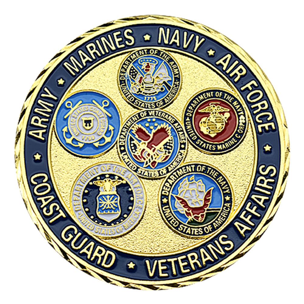 Veterans Affairs Coast Guard Commemorative Medal Collectibles of the United States Navy, Land and Air Forces Honor Commemorative