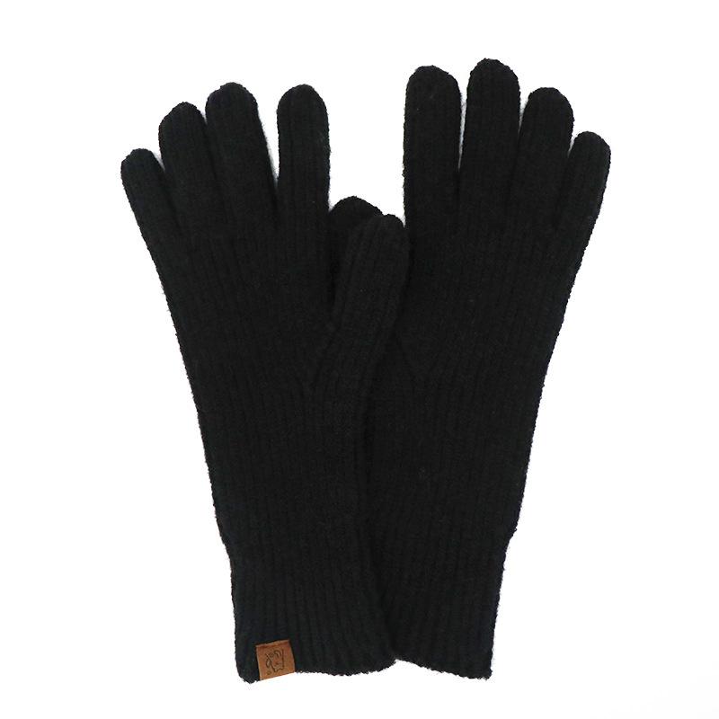 Knitted Gloves Candy Color Extended Finger Gloves Outdoor Warm Cold Cycling Winter Gloves