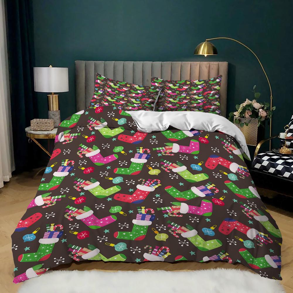 Christmas Set 3 Holiday Set Quilt Cover Gift Tree Three-Piece Set