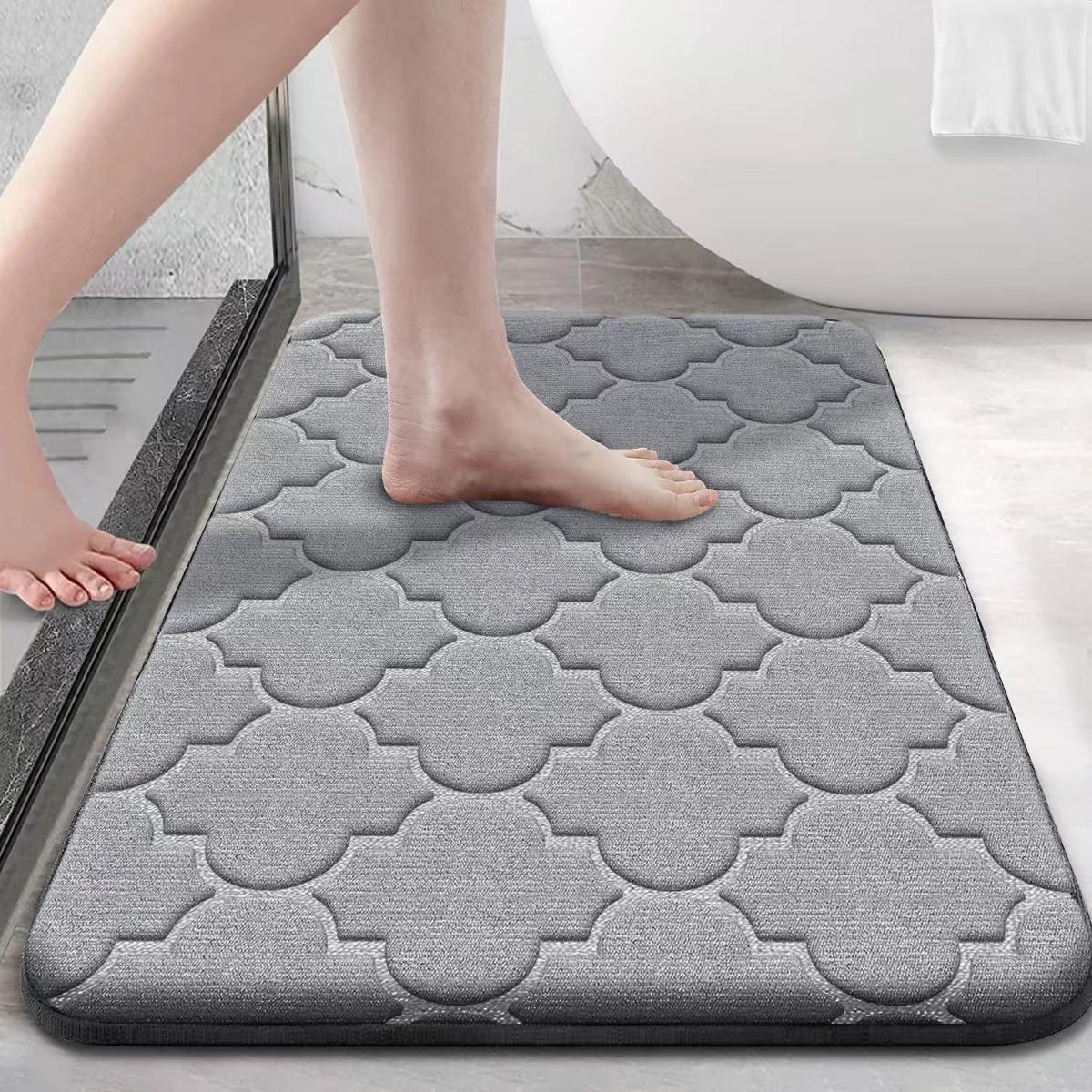 

Non-Slip Bath Mats - Washable,Bath Mats, Woven Fabric Rectangular Bathroom Absorbent Mats, Highly Absorbent Absorbent Foot Mats, Bathroom Non-Slip Mat 40 * 60cm