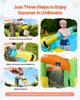 Inflatable Bounce House, 12.5 X 13.1 X 6.5 Ft Inflatable Bounce House Water Slide, Bouncer Castle with Castle Bounces, Basketball Hoop, Splash Pool &