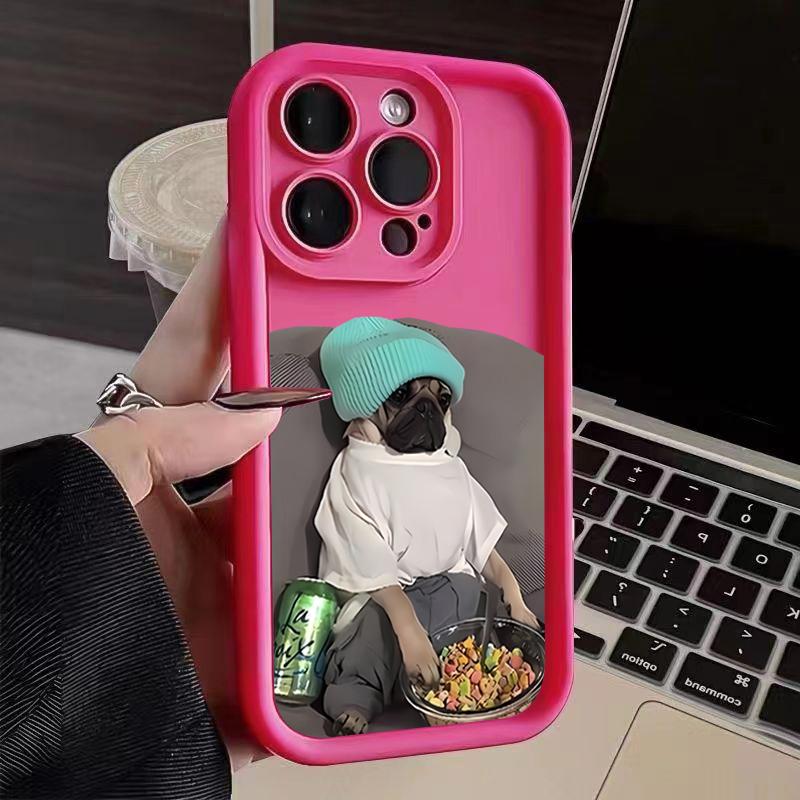 

Cartoon Animal Dog Silicone Phone Case For iPhone 16 11 12 13 14 15 Pro XS Max XR 7 8 Plus SE 2020 Shockproof Bumper Candy Cover iPhone XS Max