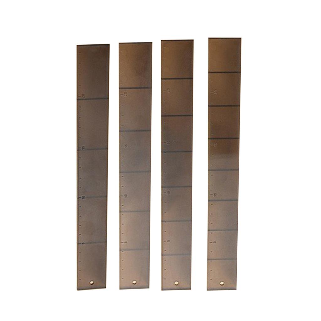 4 Stück Kuchenschneiden Rollmaßstab Lineal Gleichmäßige Teilungsform Hilfswerkzeug Küche Gebäck Backlineal Leicht zu Reinigen