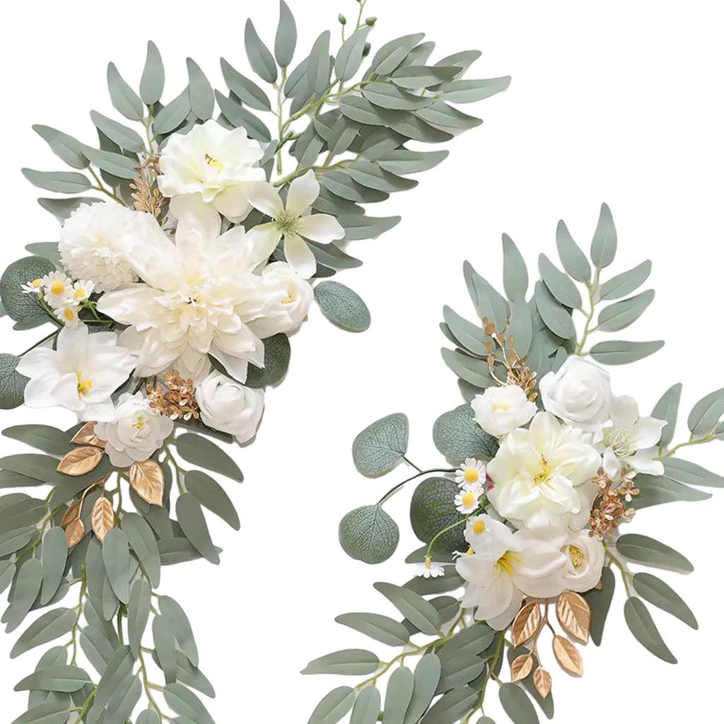 2x Wedding Arch Flowers Rustic Artificial Flowers for Reception Party Wall