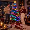Outdoor Holiday Decoration Smart Animated Christmas Tree Lights, LED RGB Pixel Waterfall Light Show with Waterproof Lights App Remote Control, Garden