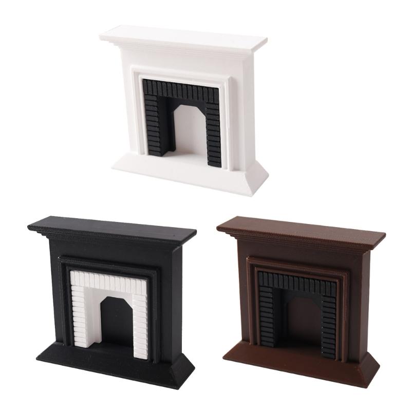 Fireplaces Miniature Display for 1:12 Scale Dollhouses, Perfect for Role Play and Display Realistic Furniture