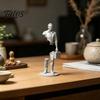 Talos 3D Printed Working Person Figurine with Briefcase, Modern Abstract Art Ornament for Desktop Bookshelf Office Decor, Stable Base Creative